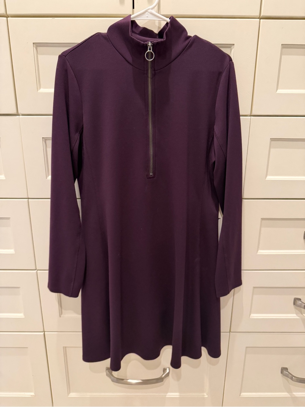 Athleta Deep Dive Fit & Flair Dress Plum Size L #486434